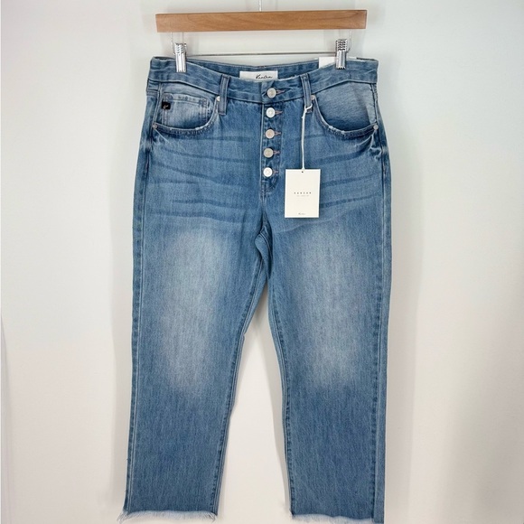Kancan Pike High Rise Button Fly Straight Leg Jeans NWT - Picture 1 of 4